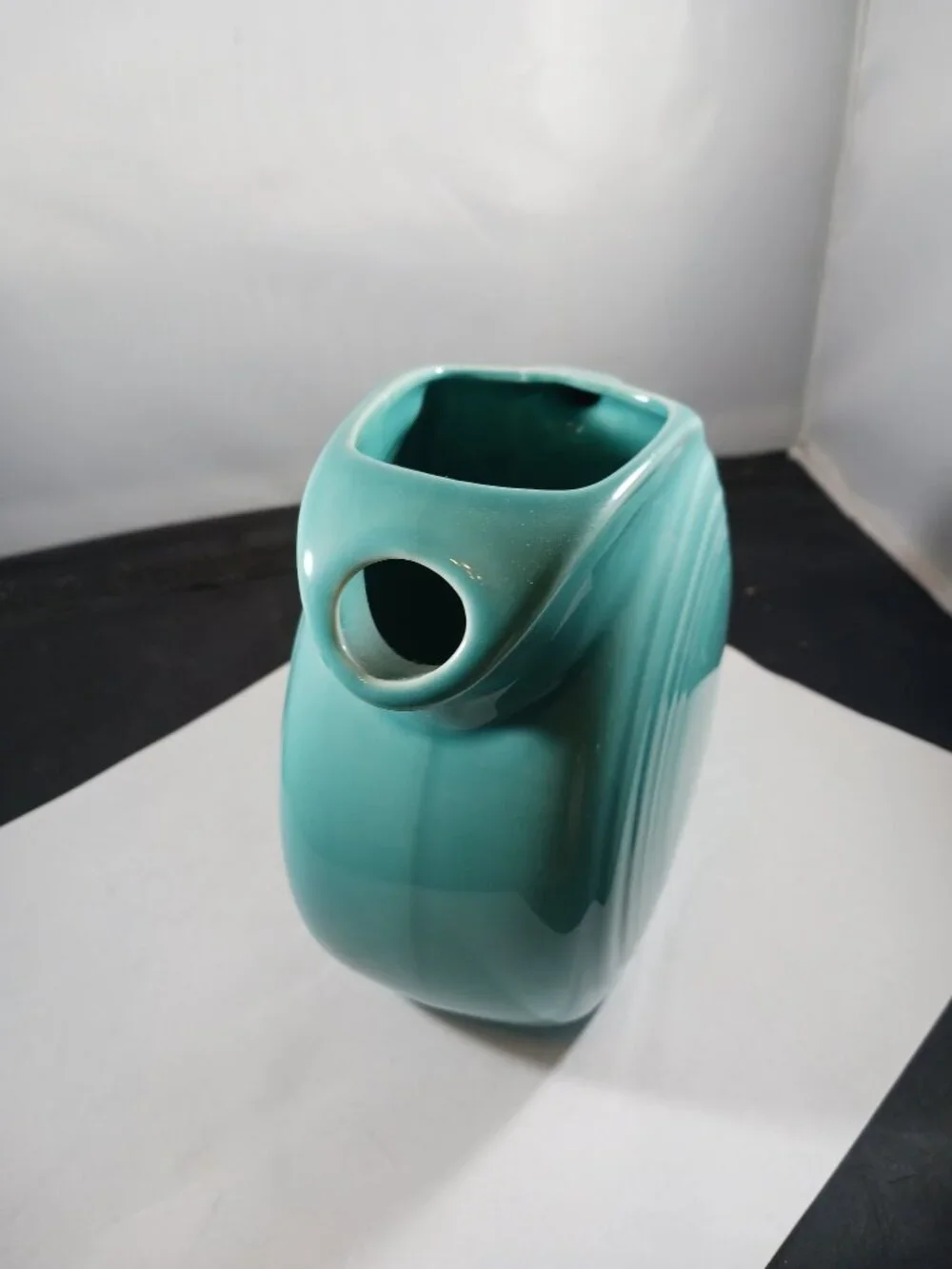 Fiestaware Vintage Turquoise Homer Laughlin Disc Large Pitcher